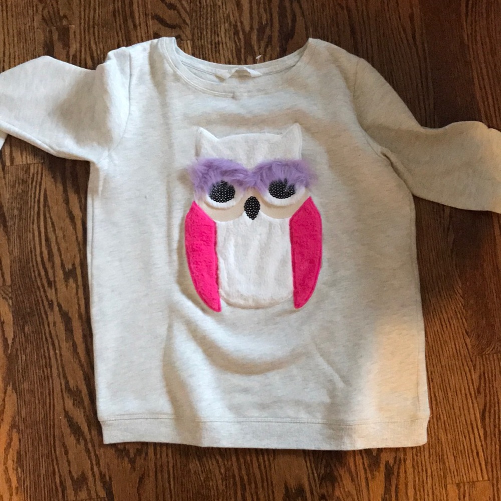 Sweatshirt with furry owl